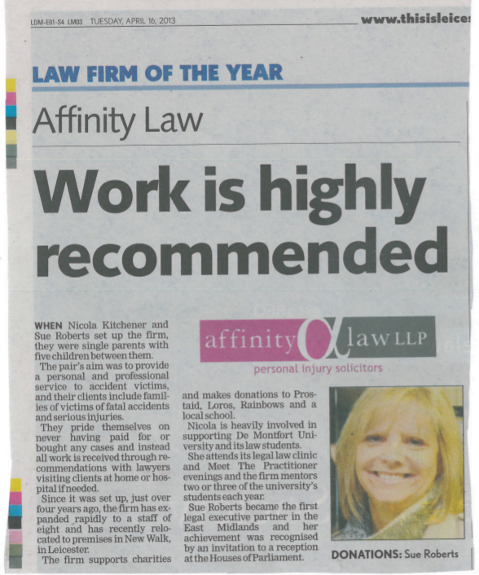 Affinity wins Law Firm of the Year Award
