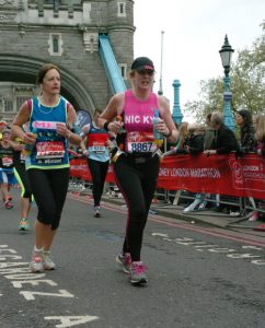 Nicky runs the london marathon